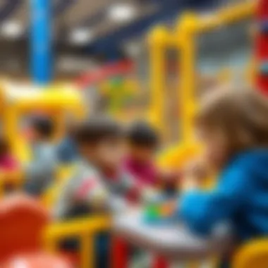 Diverse Activities for Child Engagement Children engaging in various activities at the play zone