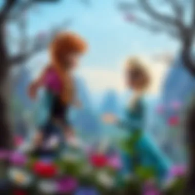 The Enchanted Connection of Anna and Elsa Exploring the bond between Anna and Elsa in a whimsical landscape