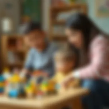 Parent observing child during play