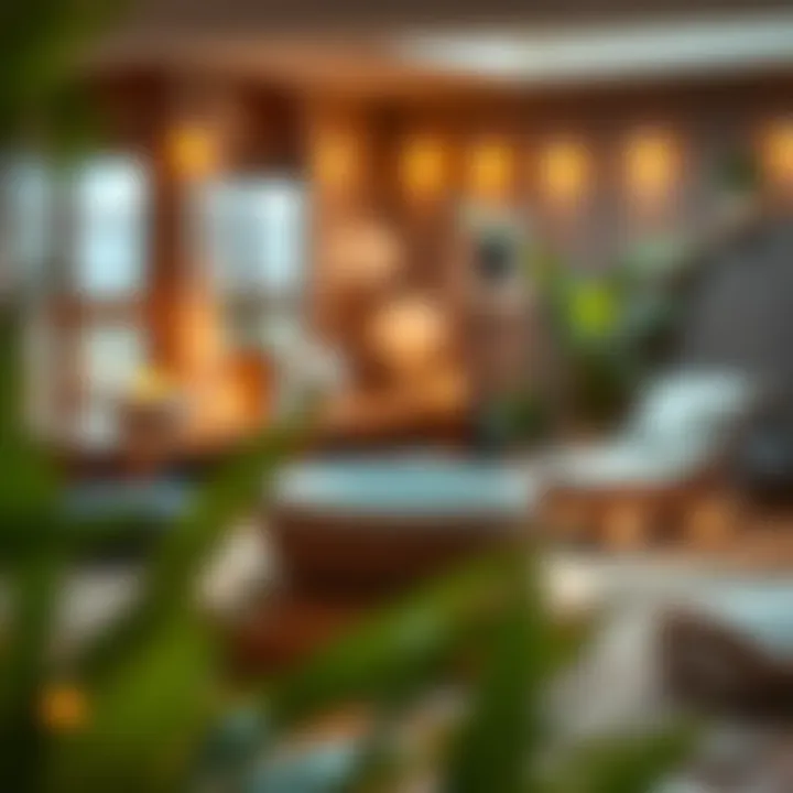 Cozy home spa setup for relaxation