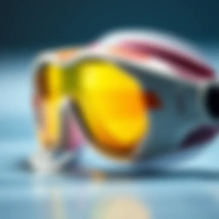 Innovative Anti-Fog Swimming Goggles Close-up of swimming goggles with anti-fog feature