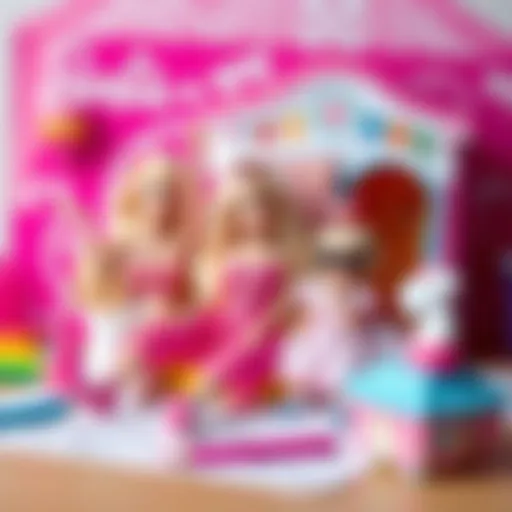 A vibrant collection of Barbie coloring sets showcasing creativity and imagination.