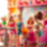Creative play with Barbie dolls