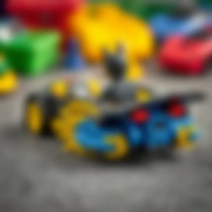 Colorful Batman toy car promoting creativity in children