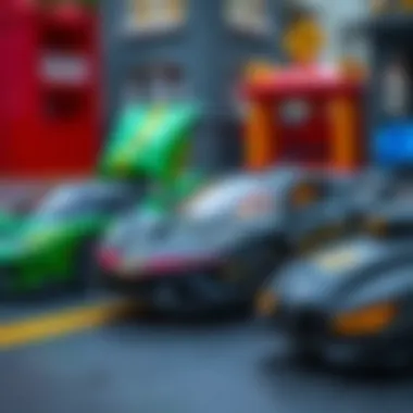 Safe play environment with Batman toy cars for children