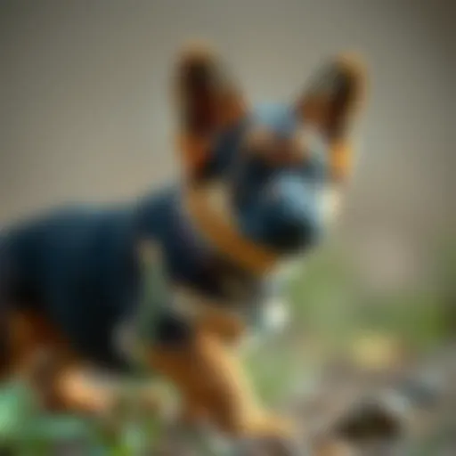 Playful Baby German Shepherd exploring its surroundings