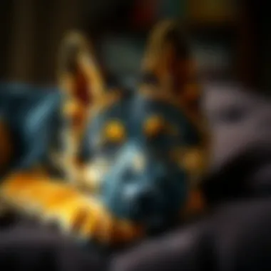 Resting Baby German Shepherd Well-groomed Baby German Shepherd resting comfortably