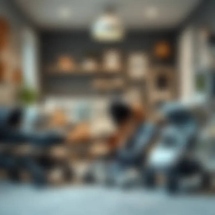 A collection of various stroller brands displayed in a modern nursery setting.