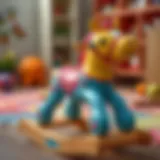 A colorful baby rocking horse promoting physical play