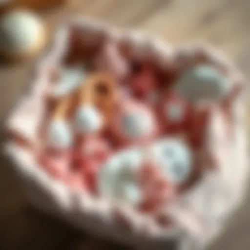 Essential Items in a Baby Box An aesthetically arranged baby box filled with essential items for newborn care