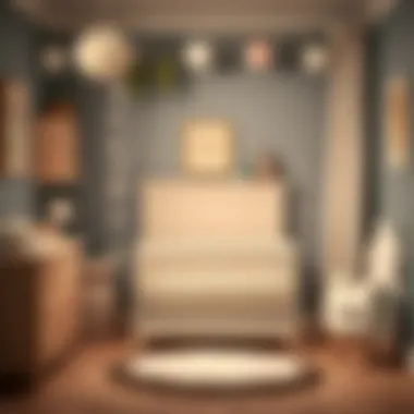 A serene nursery setup showcasing a baby box in a safe environment