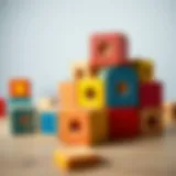Colorful wooden blocks for toddlers