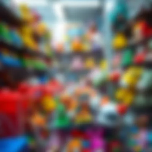 A colorful selection of toys in a Bursa toy store