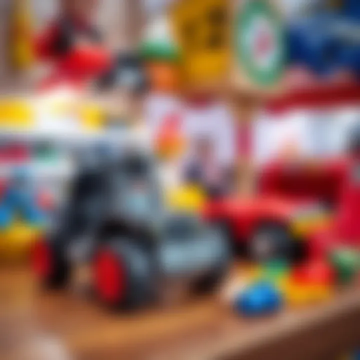 Safe and sturdy toys displayed for parents