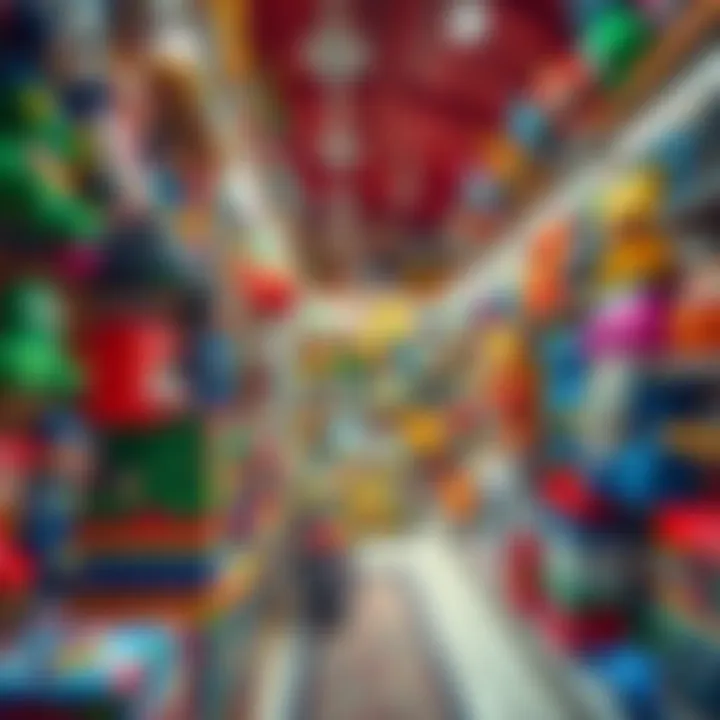 A vibrant toy store atmosphere in Bursa
