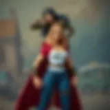 A powerful female cartoon character standing confidently