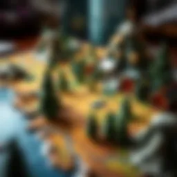 A captivating game board showcasing the beauty of Cascadia's landscapes