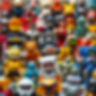 A variety of toy robot names displayed artistically