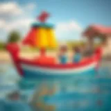 Imaginative Play with a Colorful Children's Boat Colorful children's boat designed for imaginative play