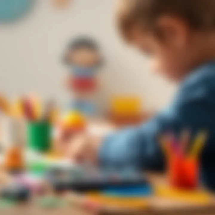 Fostering Creativity in Education Child engaging with creative art supplies