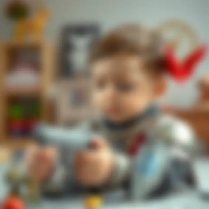 Imaginative Play: The Joy of Toy Armor Child engaging in imaginative play with toy armor