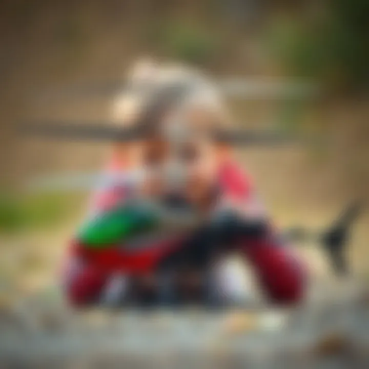 Aerial Adventures A child engaging with a remote-controlled helicopter