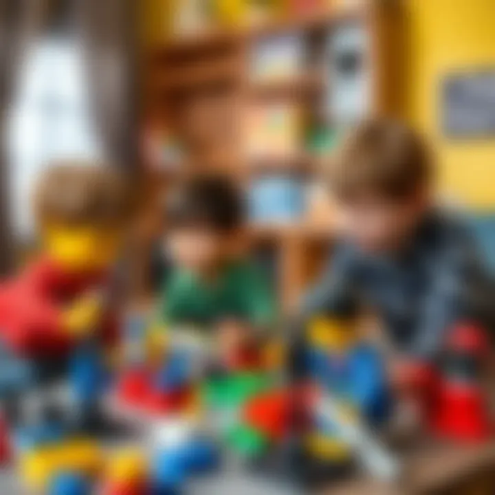 Children engaged in creative play with Lego 60385.