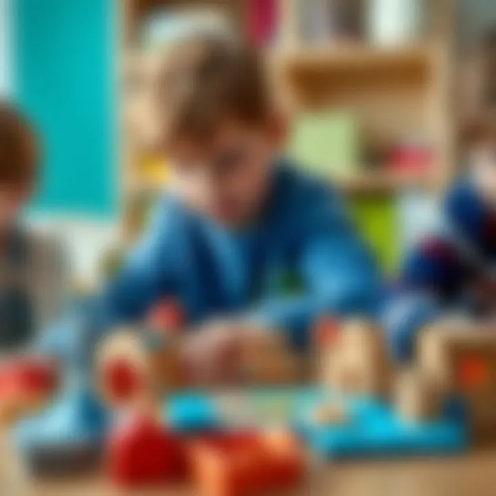 Children engaged in creative play with Safir Kule blocks