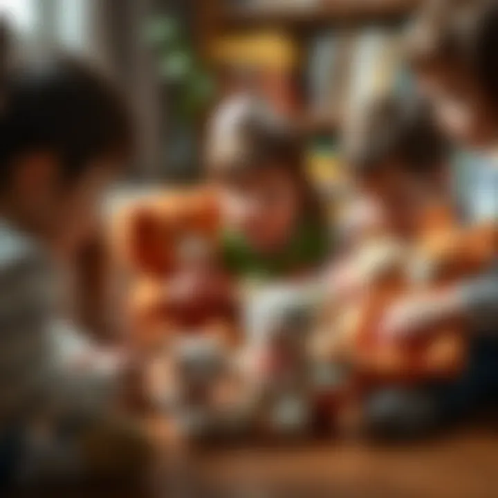 Children playing with amigurumi toys, illustrating developmental benefits