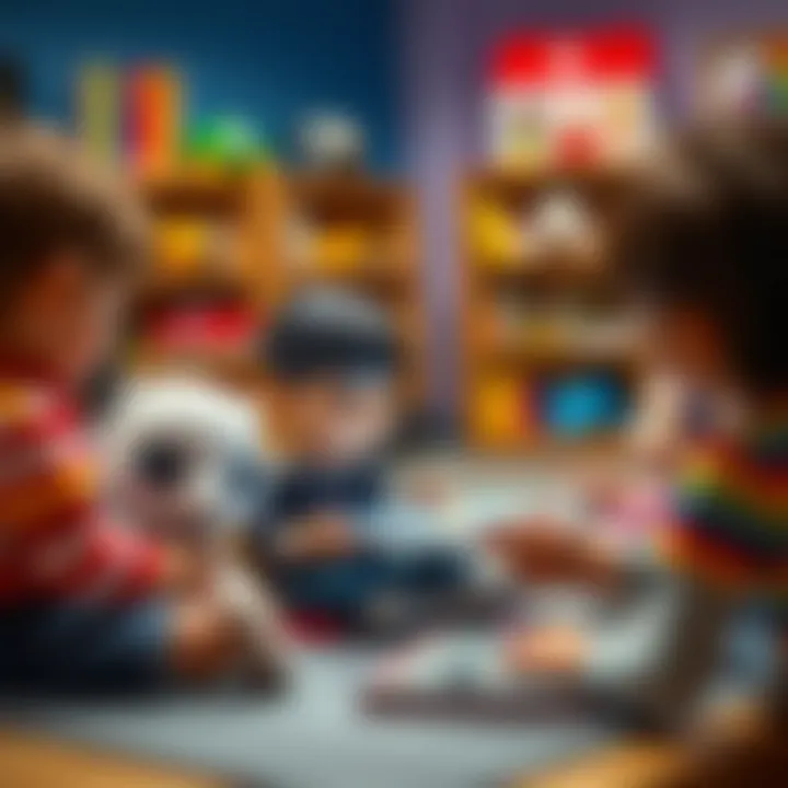 Children learning through interactive online platforms