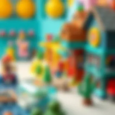 An array of colorful scenes created with the Clementoni Hikayeci, showcasing artistic expression.