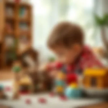 A child engaging with the Clementoni Hikayeci toy, stimulating creativity and imagination.