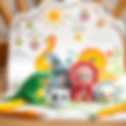 A colorful illustration of cute animals for children to color