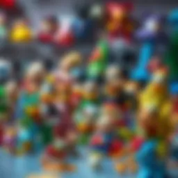 Colorful Disney toys collection showcasing variety and creativity