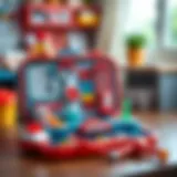 Colorful doctor's kit for imaginative play