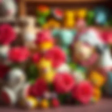 A vibrant collection of various rose baby toys showcasing creativity and fun