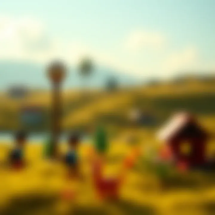 Innocent Landscape of Childhood Dreams A serene landscape reflecting the innocence of childhood dreams