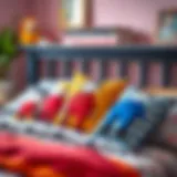 Colorful figure pillows enhancing a child's room decor