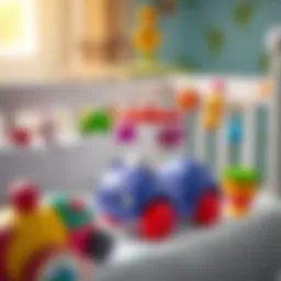 Colorful mobile toys for cribs enhancing a child's environment