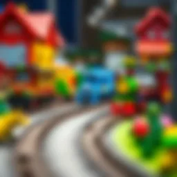 Colorful model train set showcasing creativity and imagination