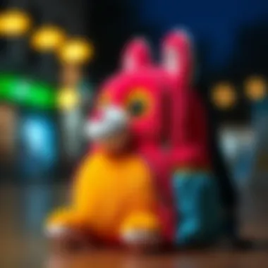 Colorful plush animal backpack for children