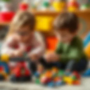 Children engaging in imaginative play with toys