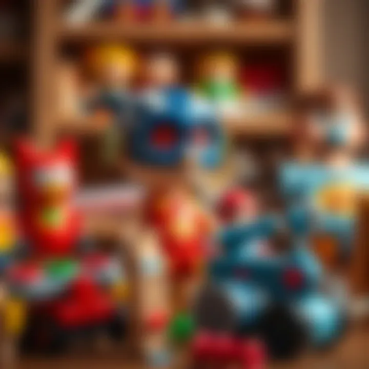 An array of toys promoting various learning processes