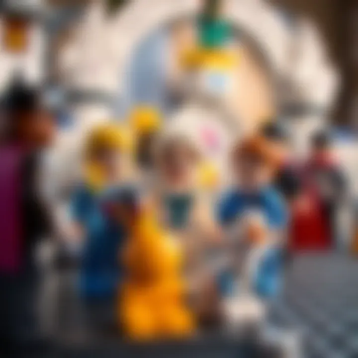 Creative assembly of Lego Disney Frozen characters