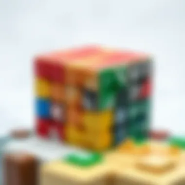 A historical timeline depicting the evolution of cube puzzles