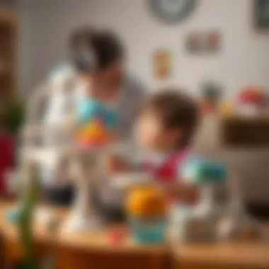 Enhancing Parent-Child Bonding with Dentist Set Toys Parent and child interacting with dentist toys