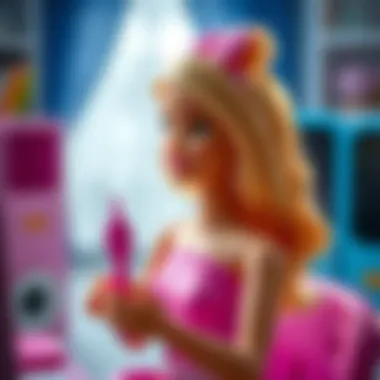 Developmental Benefits of Barbie Games An informative graphic illustrating the developmental benefits of Barbie games for children.