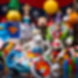 Diverse range of Disney products showcasing toys and merchandise