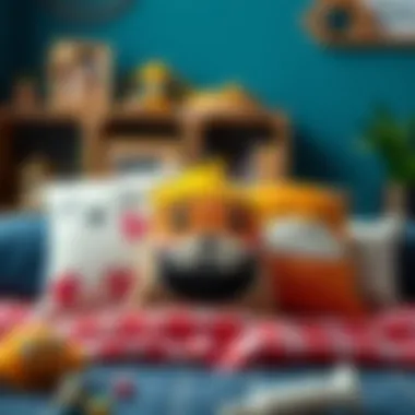 Diverse designs of character pillows for kids