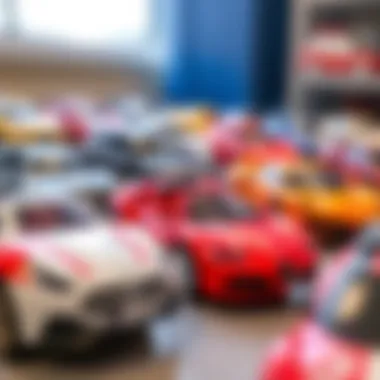 Diverse Models of Electric Toy Cars Variety of models of electric toy cars for children